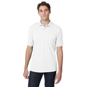 054 Hanes Adult EcoSmart Jersey Knit Polo Shirt