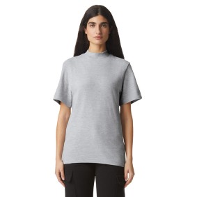 1PQ American Apparel Unisex Pique Mockneck T-Shirt