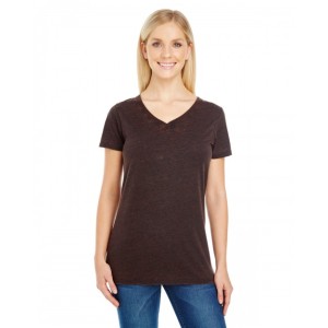 215B Threadfast Apparel Ladies' Cross Dye Short Sleeve V Neck T-Shirt