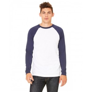 3000C Bella + Canvas Men's Jersey Long Sleeve Baseball T-Shirt