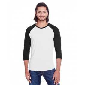 302G Threadfast Apparel Unisex Tri Blend 3/4 Sleeve Raglan Shirt