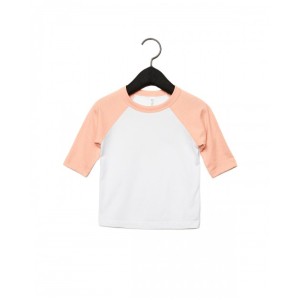 3200T Bella + Canvas Toddler 3/4 Sleeve Baseball Infant T Shirt