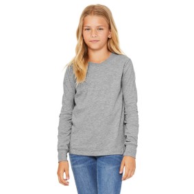 3501YCV Bella + Canvas Youth Heather CVC Long Sleeve T-Shirt