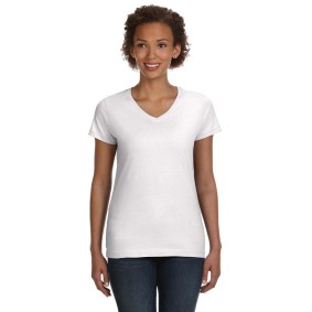 3507 LAT Ladies' Fine Jersey V Neck T-Shirt