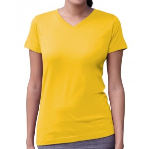 3507 LAT Ladies' Fine Jersey V Neck T-Shirt