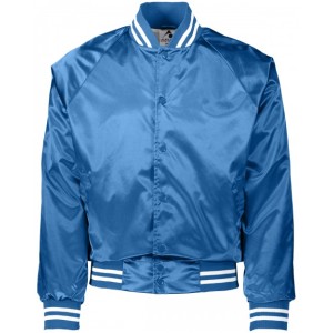 3610 Augusta Sportswear Unisex Striped Trim Satin Baseball Jacket