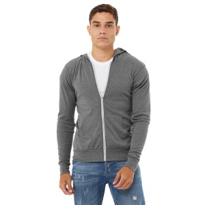 3939 Bella + Canvas Unisex Triblend Full Zip Lightweight Hoodie