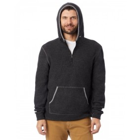 43251RT Alternative Adult Quarter Zip Fleece Hooded Sweatshirt