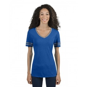 602WVR Jerzees Ladies' Tri Blend Varsity V Neck T-Shirt