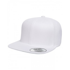 6089 Yupoong Adult 6-Panel Structured Flat Visor Classic Snapback Cap