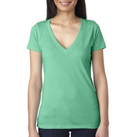 6740 Next Level Apparel Ladies' Tri Blend Deep V Neck T-Shirt