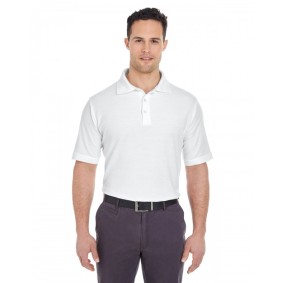 7510 UltraClub Men's Platinum Honeycomb Pique Polo Shirt