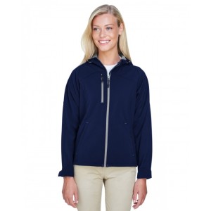 78166 North End Ladies' Prospect Two-Layer Fleece Bonded Soft Shell Hooded Jacket