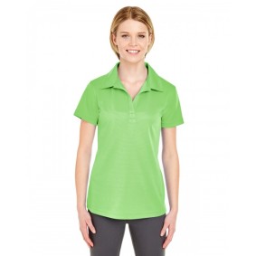 8220L UltraClub Ladies' Cool & Dry Jacquard Stripe Polo Shirt