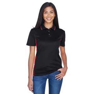 8406L UltraClub Ladies' Cool & Dry Sport Two-Tone Short Sleeve Polo Shirt