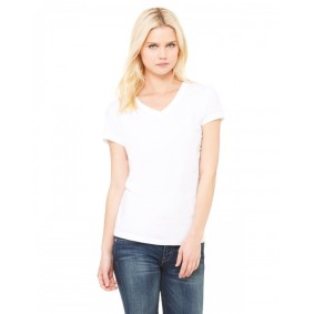 B6005 Bella + Canvas Ladies' Jersey Short Sleeve V Neck T-Shirt