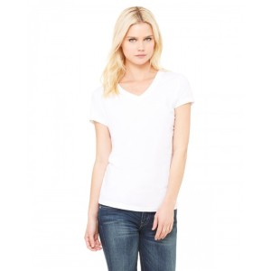 B6005 Bella + Canvas Ladies' Jersey Short Sleeve V Neck T-Shirt