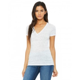 B6035 Bella + Canvas Ladies' Jersey Short Sleeve Deep V Neck T-Shirt