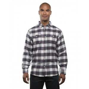 B8210 Burnside Men's Plaid Flannel Shirt