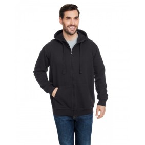 B8615 Burnside Men's French Terry Full-Zip Hooded Sweatshirt