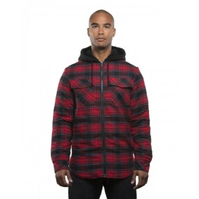 B8620 Burnside Men's Hooded Flannel Jacket