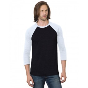 BA9525 Bayside Unisex Three Quarter Sleeve Raglan T-Shirt