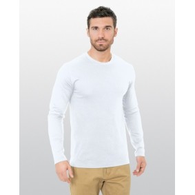 BA9550 Bayside Unisex Fine Jersey Long Sleeve Crew Neck T Shirt