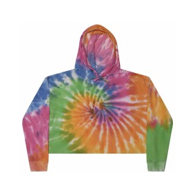 CD8333 Tie-Dye Ladies' Cropped Hooded Sweatshirt