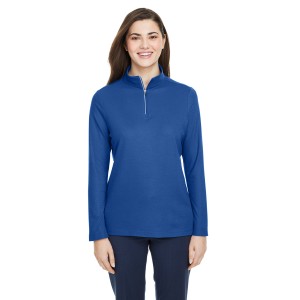 CE405W CORE365 Ladies' Fusion ChromaSoft Pique Quarter Zip Sweater