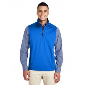 CE709 CORE365 Men's Techno Lite Three Layer Knit Tech Shell Quarter Zip Vest