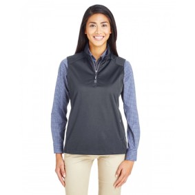 CE709W CORE365 Ladies' Techno Lite Three Layer Knit Tech Shell Quarter Zip Vest