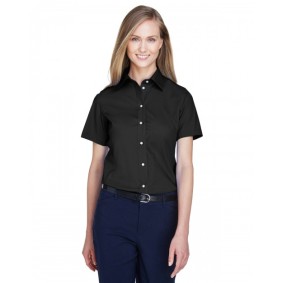 D620SW Devon & Jones Ladies' Crown Collection Woven Short Sleeve Solid Broadcloth Dress Shirt