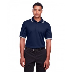 DG20C Devon & Jones CrownLux Men's Plaited Tipped Performance Polo Shirt