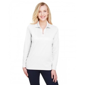 DG20LW Devon & Jones CrownLux Performance Ladies' Plaited Long Sleeve Polo Shirt