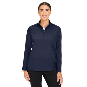 DG410W Devon & Jones CrownLux Performance Ladies' Windsor Welded Quarter Zip Sweater