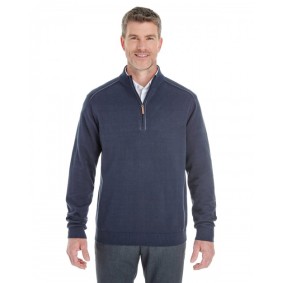 DG478 Devon & Jones Men's Manchester Fully Fashioned Quarter Zip Sweater