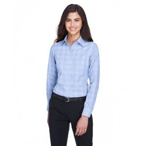 DG520W Devon & Jones Ladies' Crown Collection Glen Woven Plaid Shirt