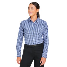 DG536W Devon & Jones CrownLux Performance Ladies' Woven Check Gingham Shirt