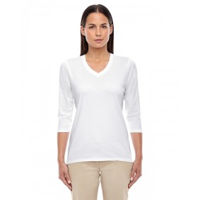 DP184W Devon & Jones Ladies' Perfect Fit Bracelet Length V-Neck Top