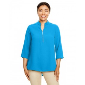 DP611W Devon & Jones Ladies' Perfect Fit 3/4 Sleeve Blouse Crepe Tunic