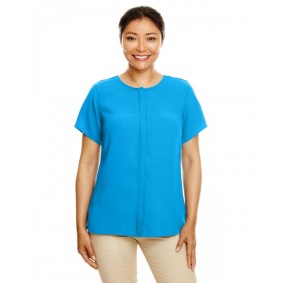 DP612W Devon & Jones Ladies' Perfect Fit Crepe Short Sleeve Blouse