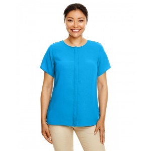 DP612W Devon & Jones Ladies' Perfect Fit Crepe Short Sleeve Blouse