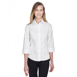 DP625W Devon & Jones Ladies' Perfect Fit 3/4 Sleeve  Blouse Stretch Poplin Blouse