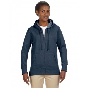 EC4580 econscious Ladies' Heathered Full-Zip Hooded Sweatshirt