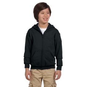 G186B Gildan Youth Heavy Blend Full-Zip Hooded Sweatshirt