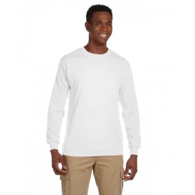 G241 Gildan Adult Ultra Long Sleeve Pocket Cotton T-Shirt