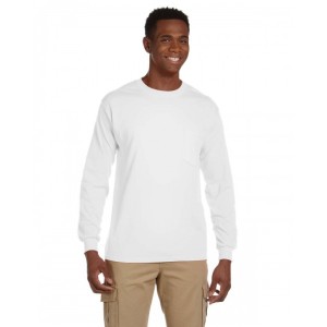 G241 Gildan Adult Ultra Long Sleeve Pocket Cotton T-Shirt