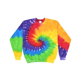 H8100 Tie-Dye Adult Crewneck Sweatshirt