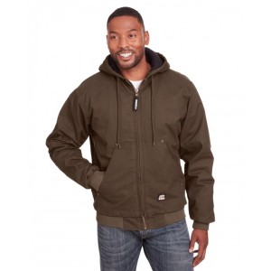 HJ375 Berne Men's Highland Washed Cotton Duck Hooded Jacket