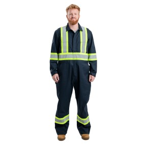 HVC250 Berne Men's Safety Striped Unlined Coverall